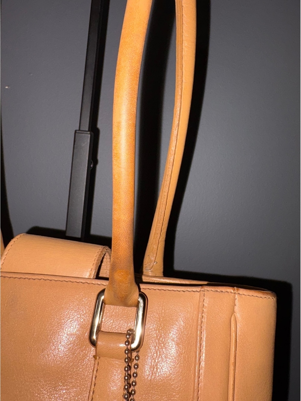 Vintage Coach Bonnie Legacy Slim Tote Tan Leather Handbag 9422 - Picture 6 of 10